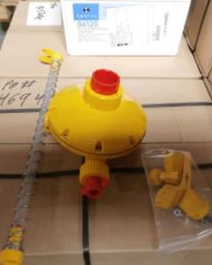 Pressure regulator kit yellow 18" flex 45maxPSI f/aluminum &